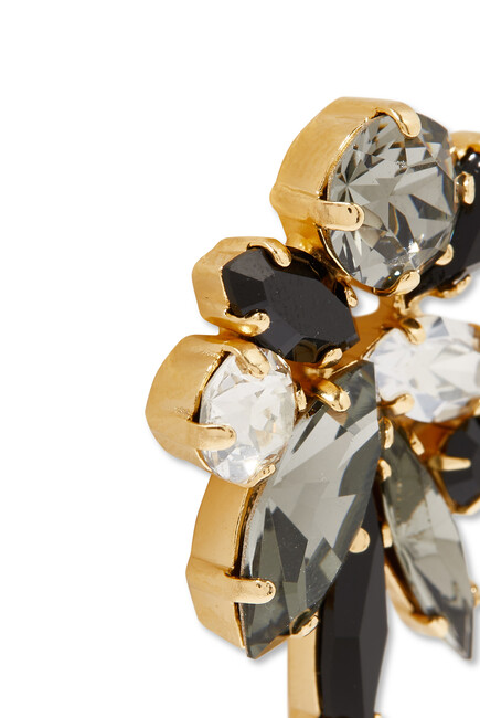 Talia Ear Cuffs, 18k Gold-Plated Brass & Swarovski Crystals